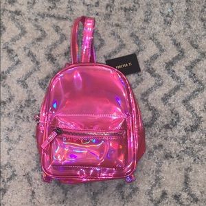 NEW W/ TAG NBU Neon pink mini backpack!